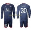 Original Trikotsatz Paris Saint-Germain MESSI 30 Heimtrikot 2021-22 Langarm Für Kinder